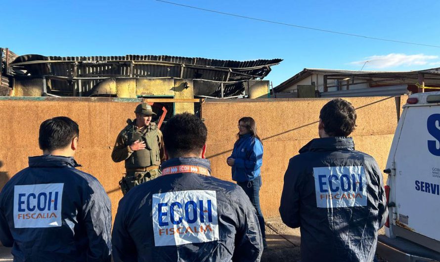 Fiscalía ordena diligencias por incendio que dejó como consecuencia una persona fallecida en chañaral