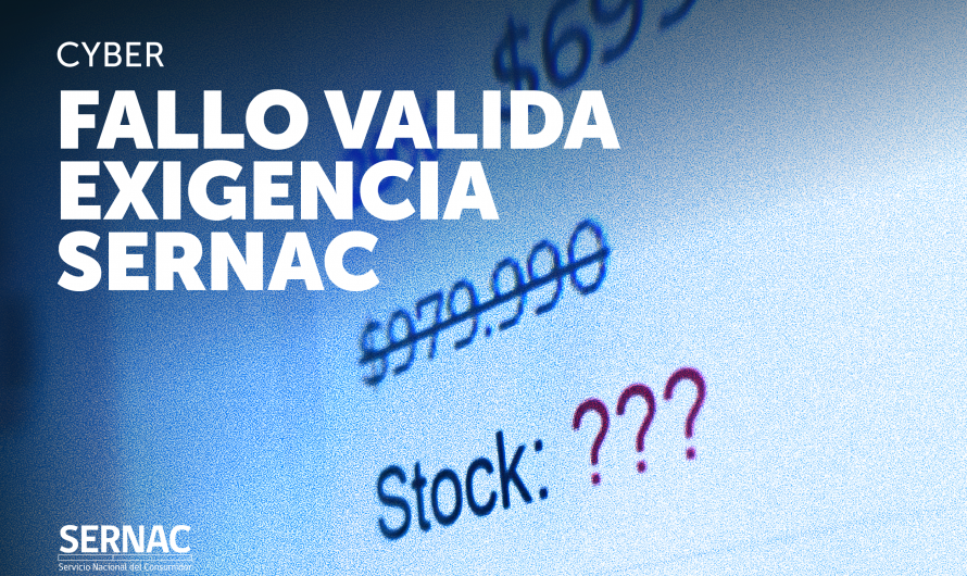 FALLO VALIDA EXIGENCIA DE SERNAC ANTE CYBERDAY: ES INCUMPLIMIENTO LEGAL EL NO INFORMAR STOCK DE PRODUCTOS EN SITIO WEB